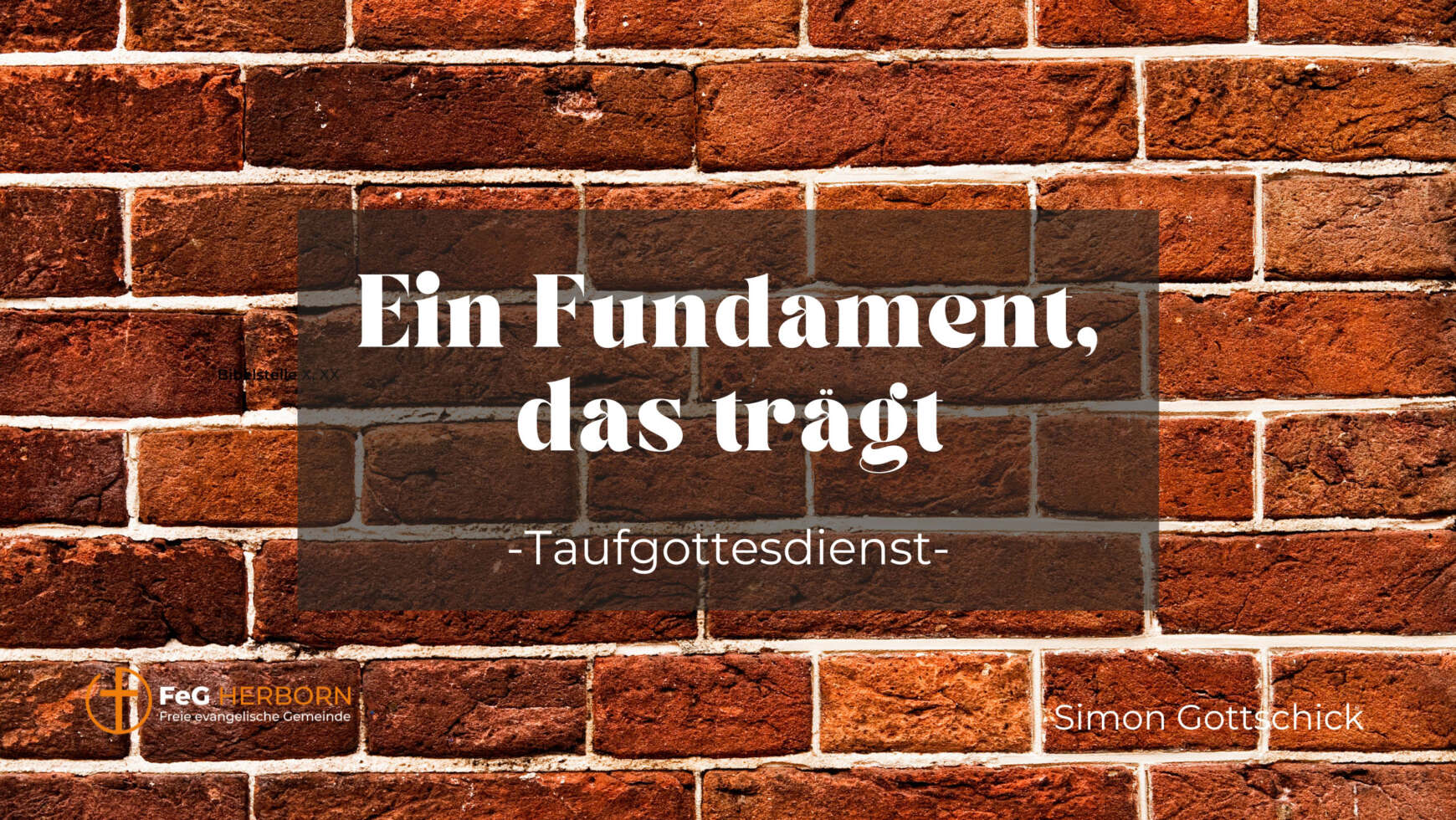 Ein Fundament, das trägt